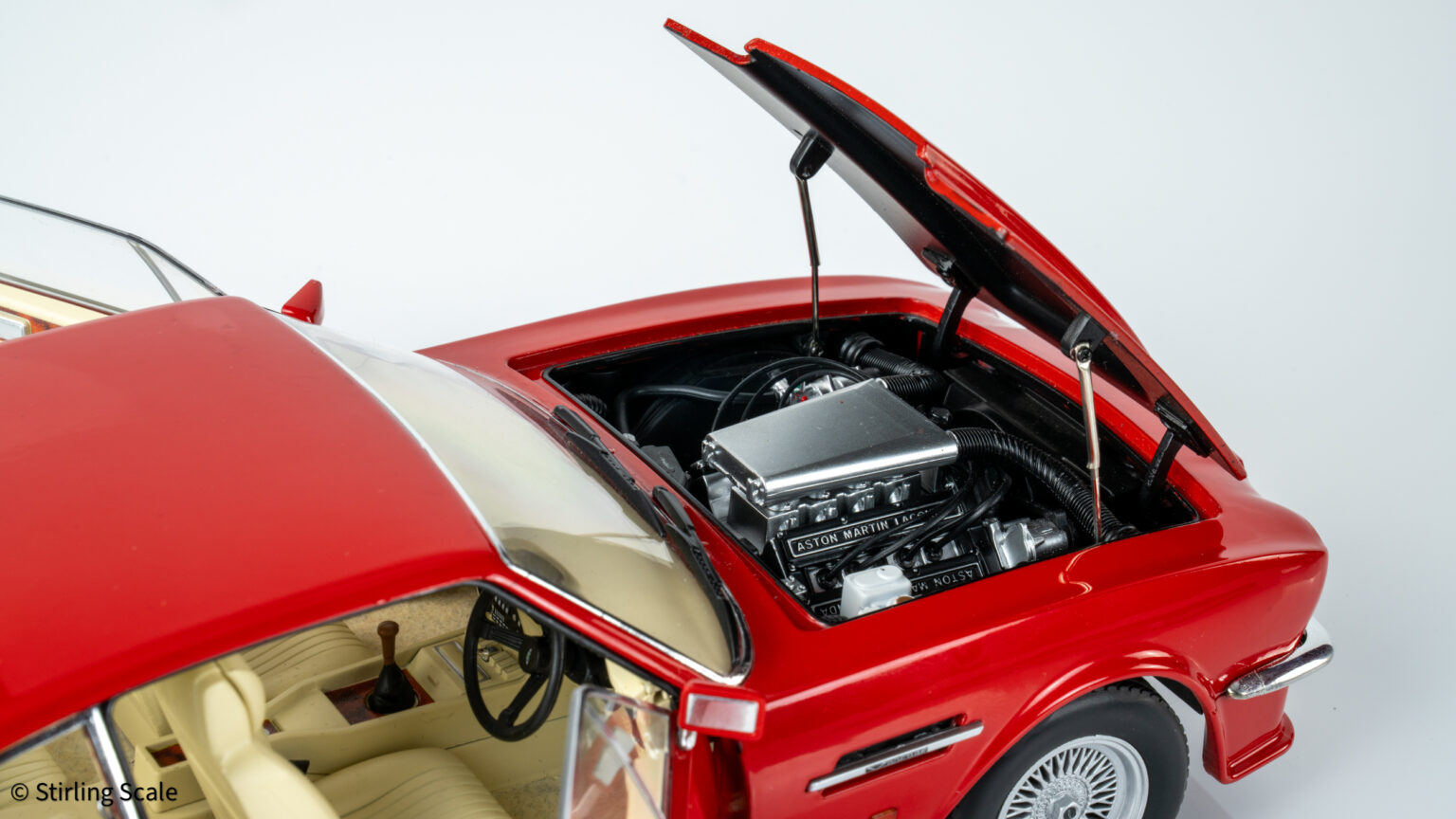 Engine bay detail with bonnet open